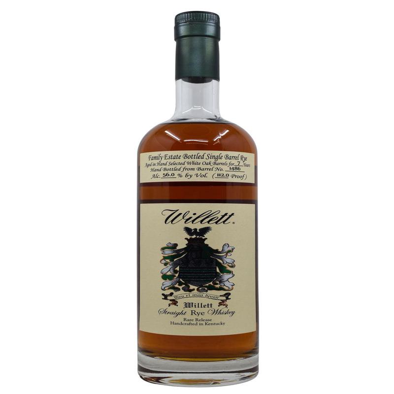 Willett Family Estate Bottled Single-Barrel 7 Year Straight Rye Whiskey (112 proof)