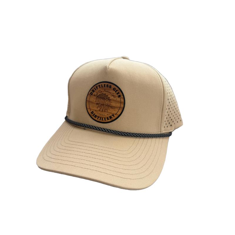 Wood Rope Tan Circle Hat