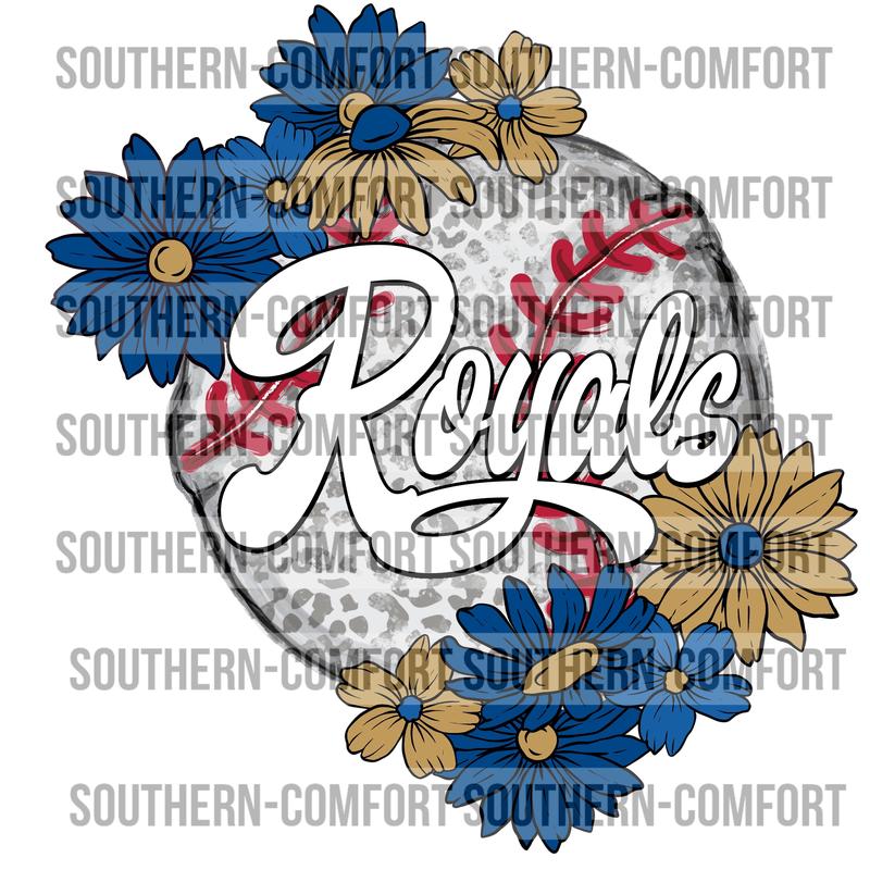 Royals Floral Baseball |PNG|
