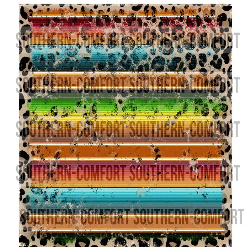 Serape leopard 20oz tumbler PNG