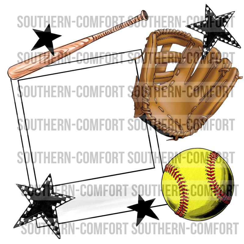 [NO BOW] Softball Frame |PNG|