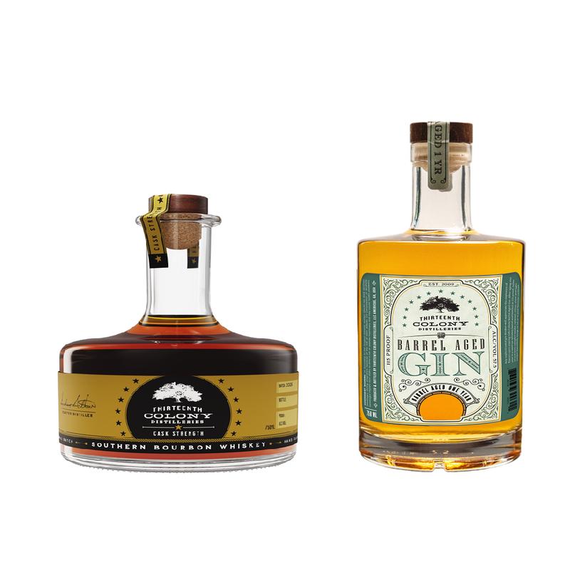 13th Colony \"2-Pack\" 2025 Cask Strength Southern Bourbon & Barrel Aged Gin