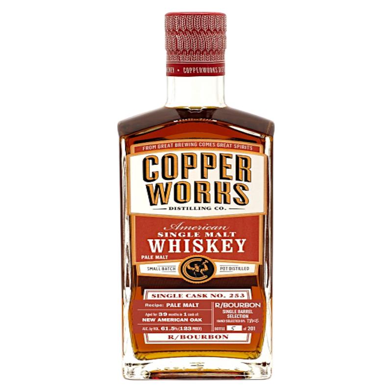 Copperworks Distilling American Single Malt Whiskey Single Cask No. 253 - Selected by r/bourbon