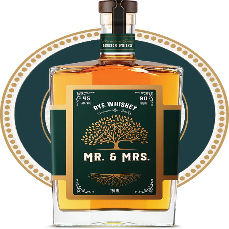 Mr & Mrs Bourbon Green Oak Tree Rye Whiskey