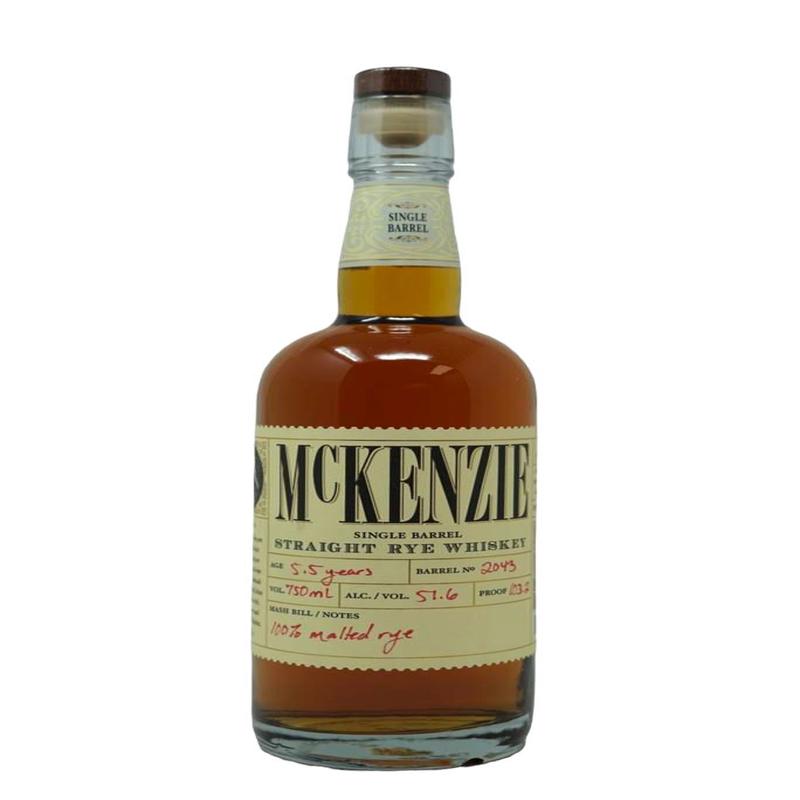 McKenzie Single Barrel 5.5 Years Single Malt Rye #2043 103.2 proof -  Selected by PLDC
