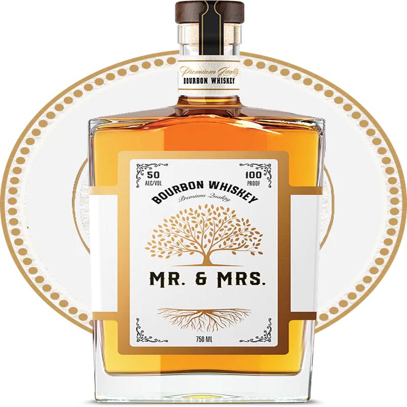 Mr & Mrs Bourbon White Oak Tree Label Bourbon
