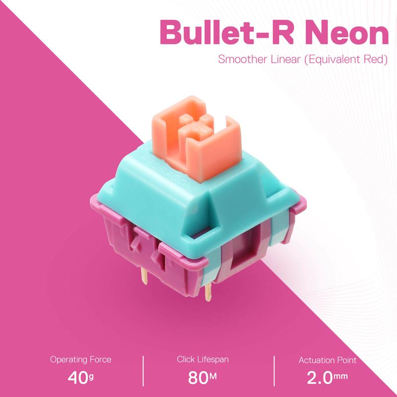 (Open-box) BULLET-R A113 Mechanical Switch (24 pcs Switches, Red Equivalent)