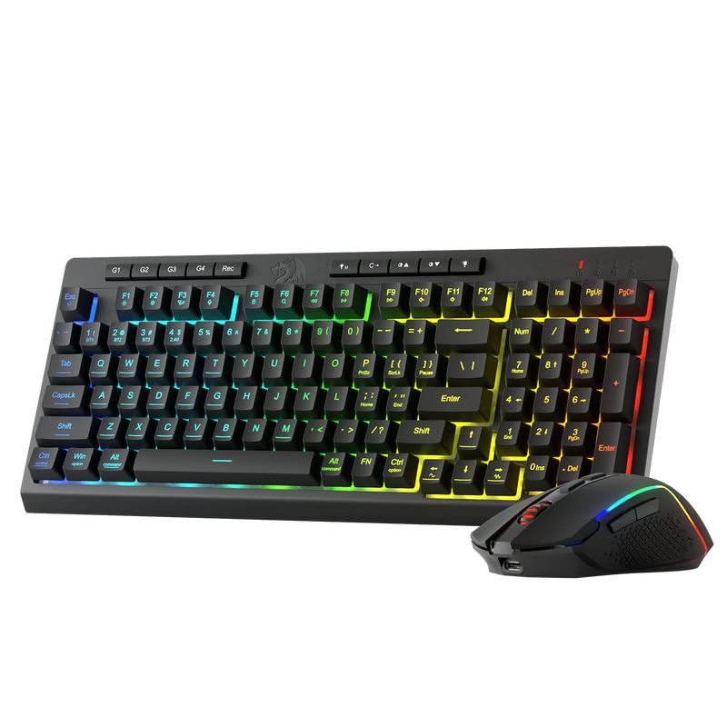 (Open Box) RYLO PRO S142 Membrane Keyboard & Mouse Tri-Mode Combo