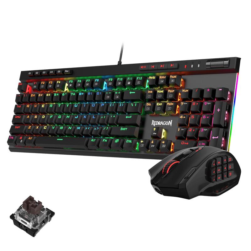 K580 (Brown Switch) Mechanical Gaming Keyboard M913 Wireless Gaming Mouse Bundle