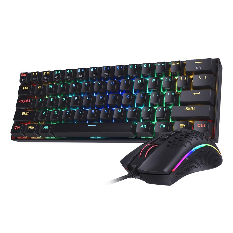 K530 PRO 60% RGB Wireless Mechanical Black Keyboard M808 Black Lightweight RGB Gaming Mouse Bundle